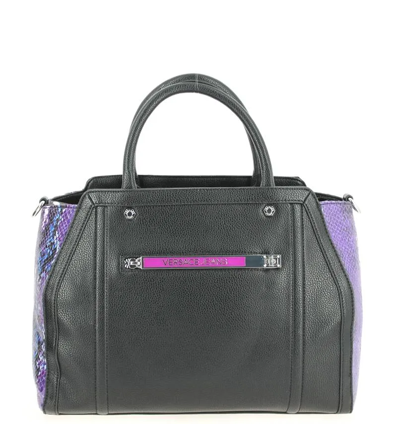 Versace Jeans sac à main femme Imprimé Python Noir