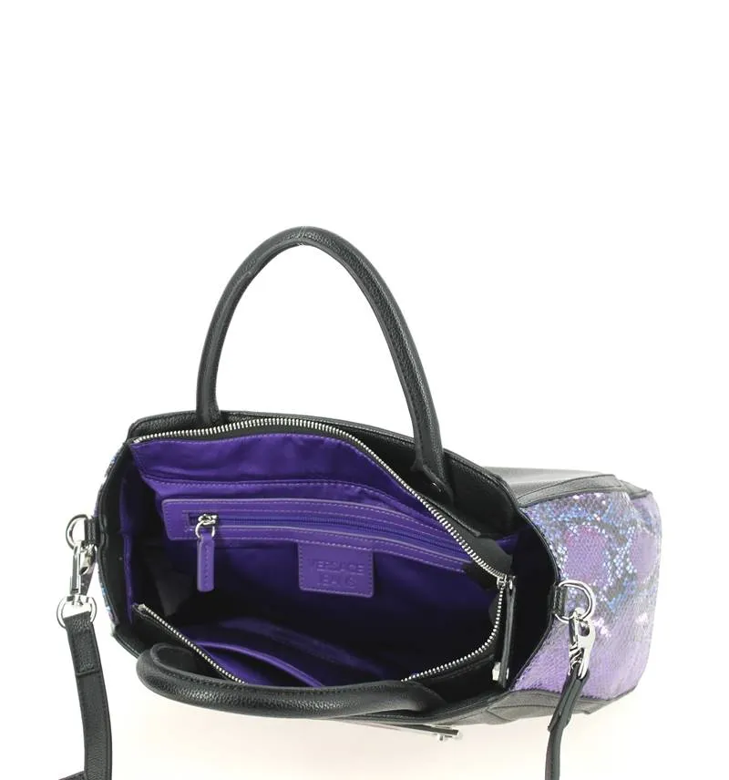 Versace Jeans sac à main femme Imprimé Python Noir