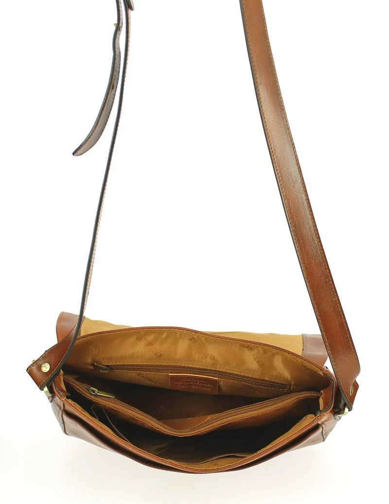 Sac bandoulière femme cuir KATANA Marron