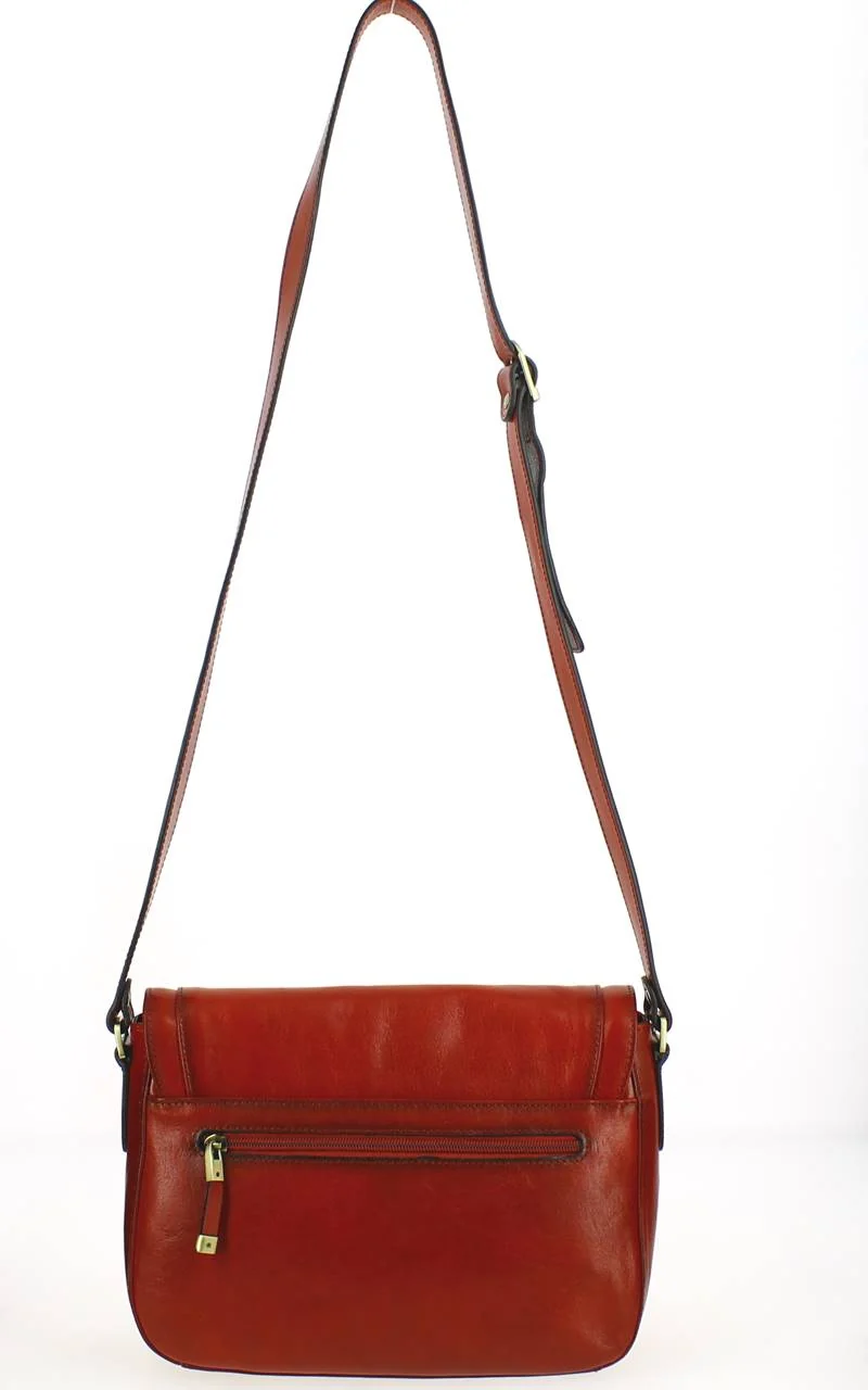 Sac bandoulière femme cuir KATANA Rouge
