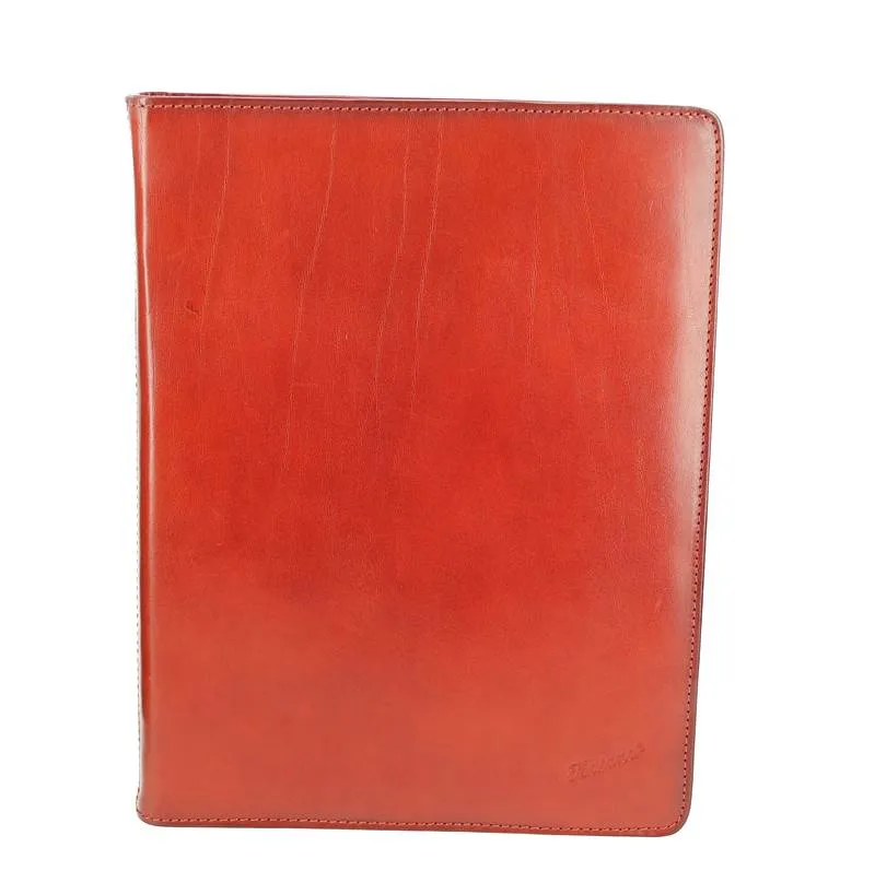 Porte-document plat KATANA A4 en cuir - ROUGE