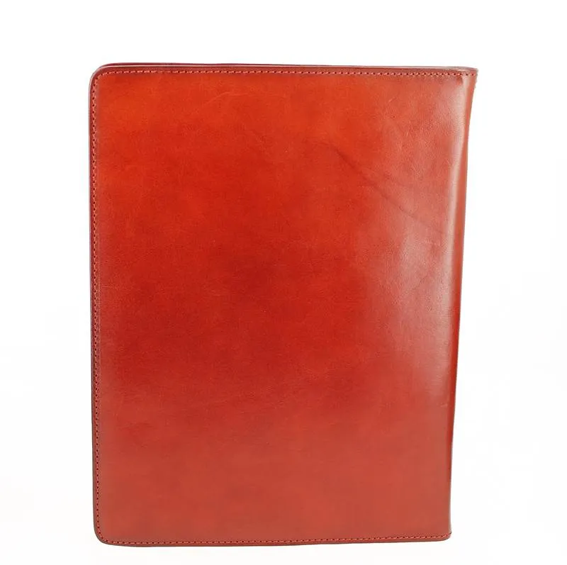 Porte-document plat KATANA A4 en cuir - ROUGE