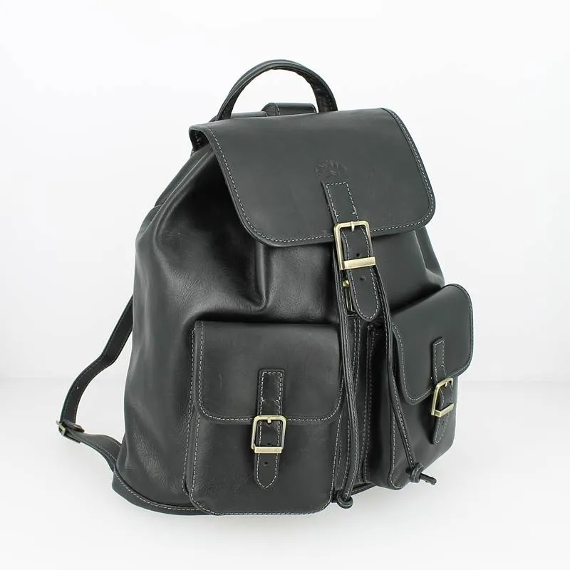 Sac à dos KATANA cuir de vachette noir