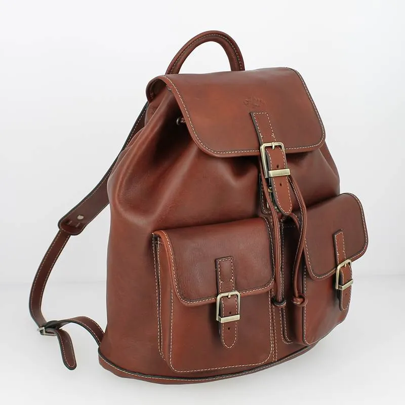 Sac à dos KATANA cuir de vachette marron