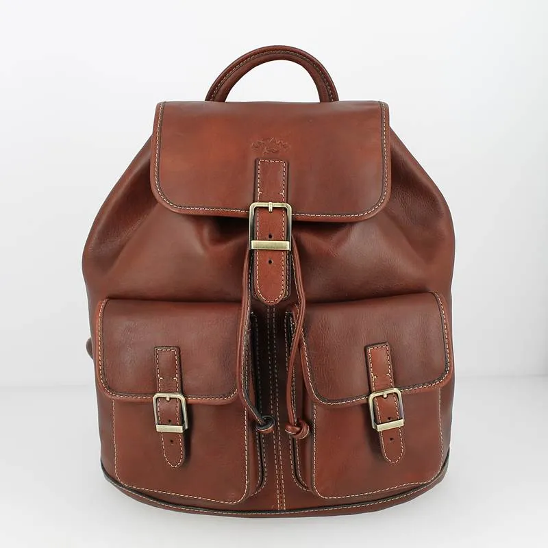 Sac à dos KATANA cuir de vachette marron