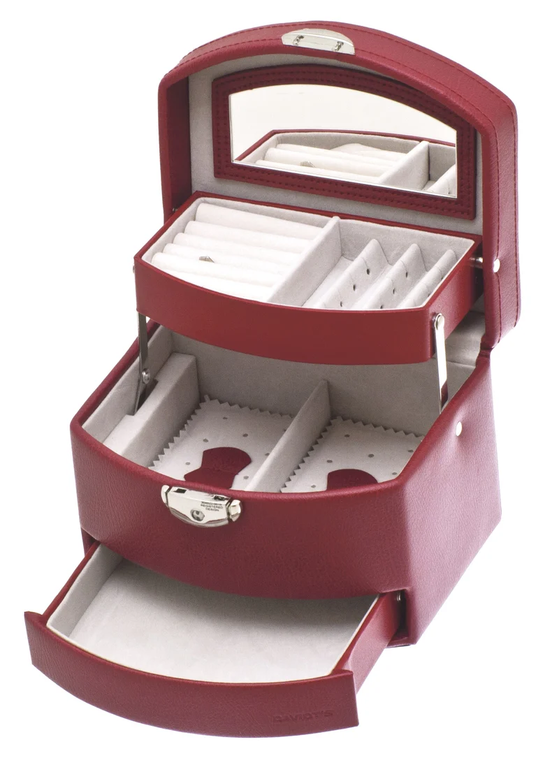 Coffret à bijoux Davidt's chrome rouge