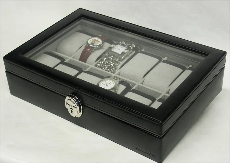 Coffret montres Davidt's cuir noir