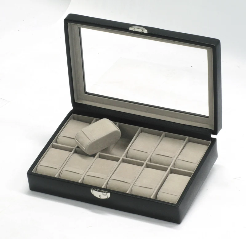 Coffret montres Davidt's cuir noir