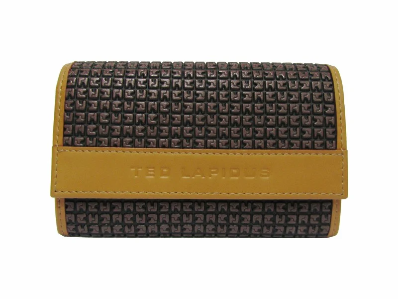 Porte monnaie TED LAPIDUS rabat Marron