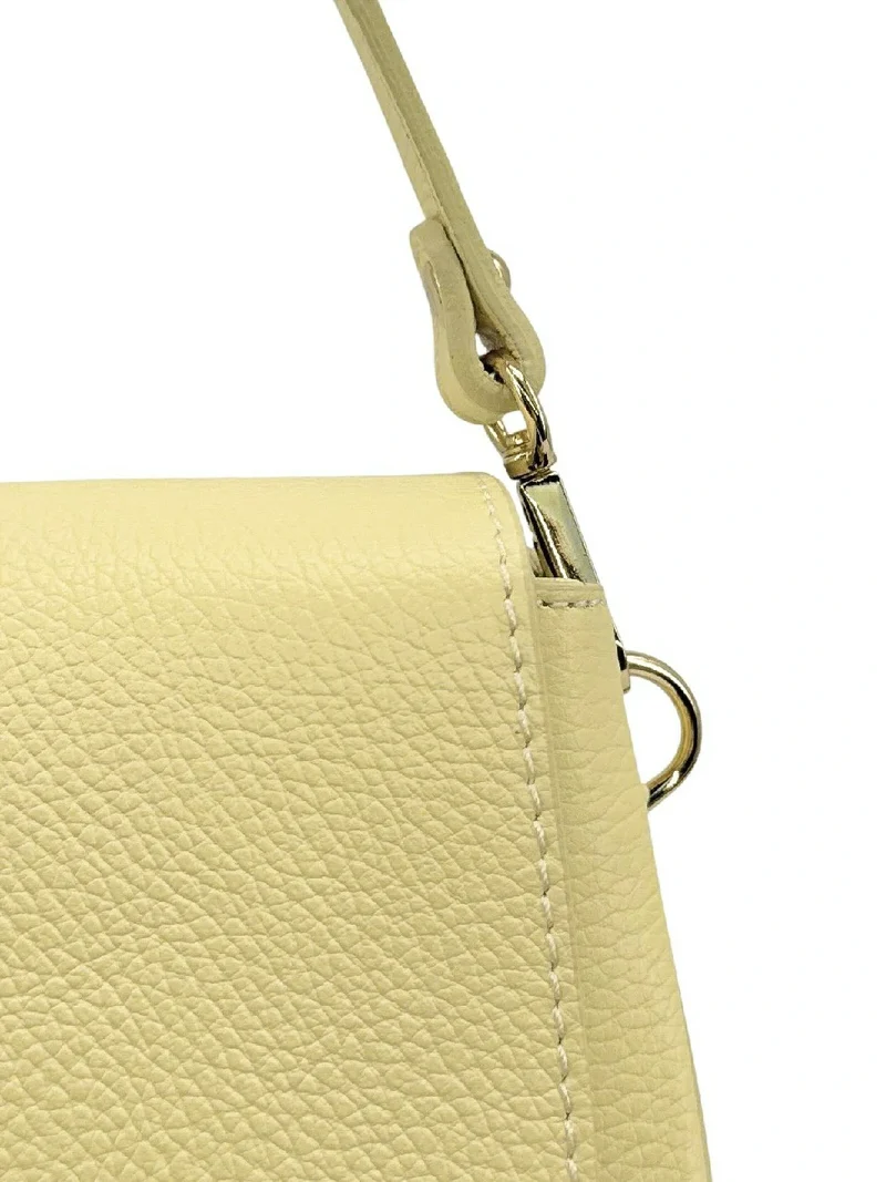 Sac à main en cuir grainé LOUIE Soft jaune