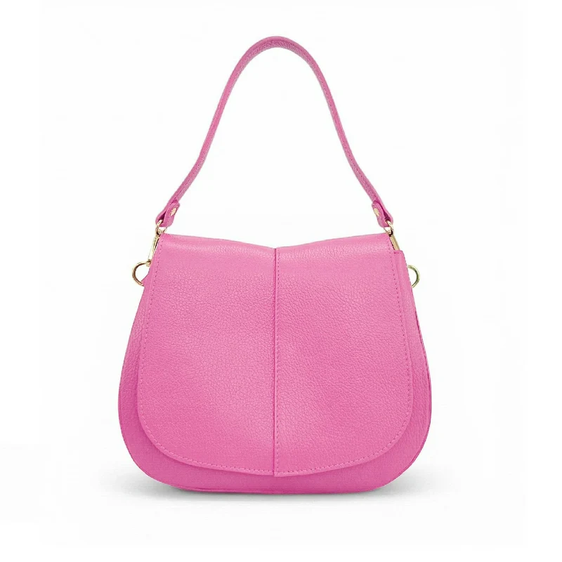 Sac à main en cuir grainé LOUIE Rose