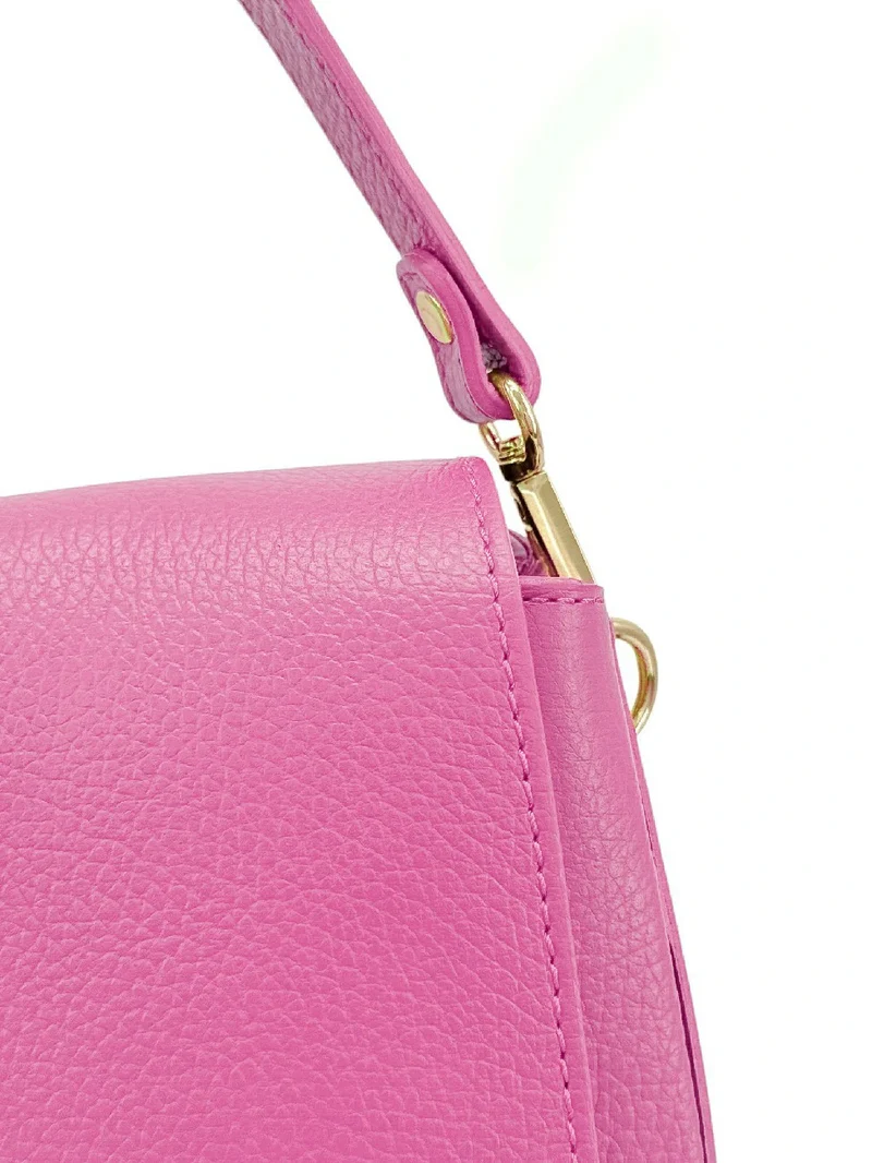 Sac à main en cuir grainé LOUIE Rose