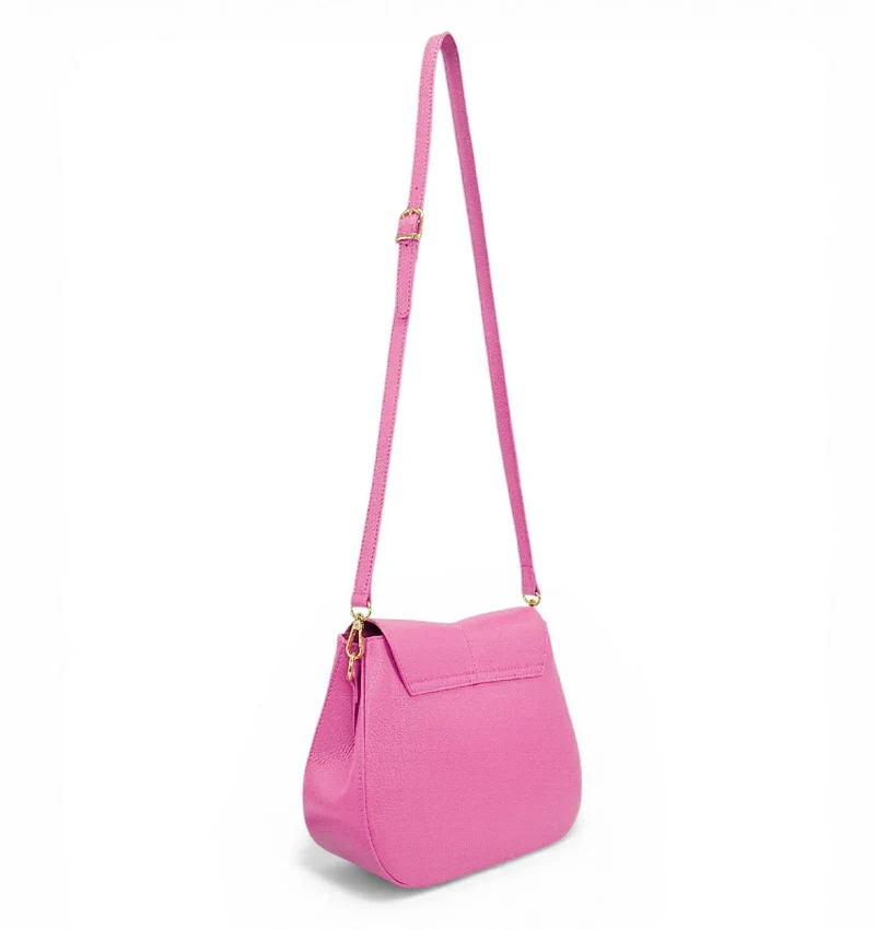Sac à main en cuir grainé LOUIE Rose