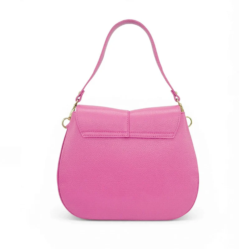 Sac à main en cuir grainé LOUIE Rose