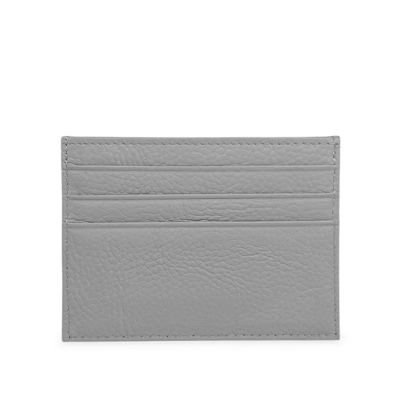 Porte-cartes en cuir grainé NOAH Gris clair