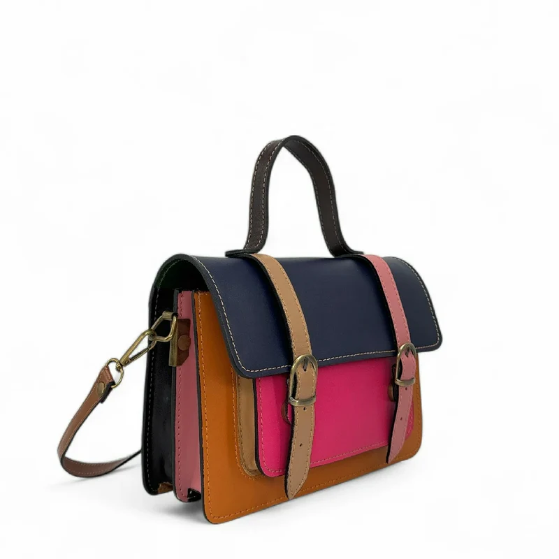 Sac à main en cuir lisse SAND ABSOLU Multicolore 4