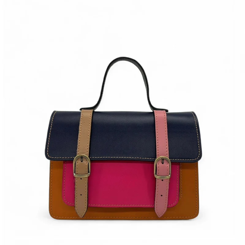 Sac à main en cuir lisse SAND ABSOLU Multicolore 4