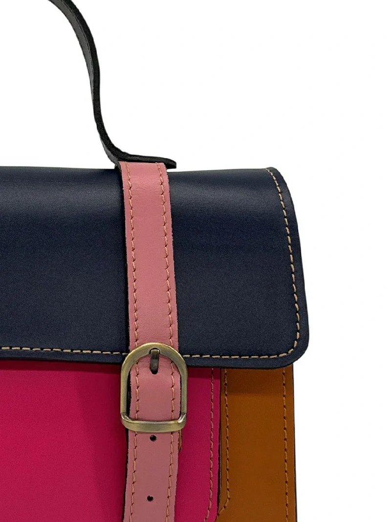 Sac à main en cuir lisse SAND ABSOLU Multicolore 4