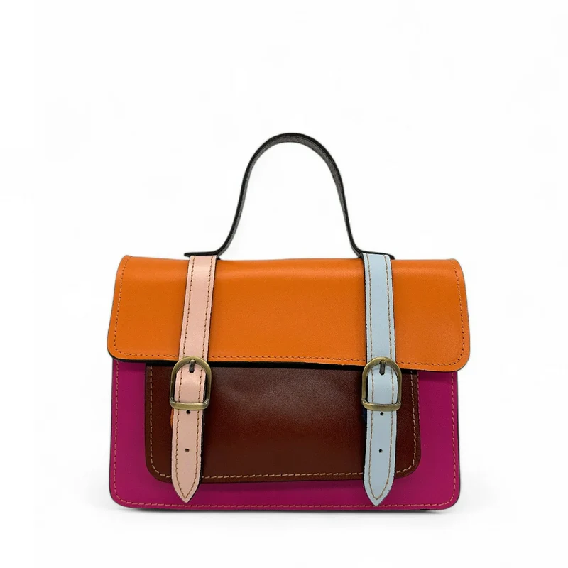 Sac à main en cuir lisse SAND ABSOLU Multicolore 3