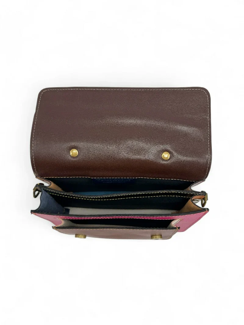 Sac à main en cuir lisse SAND ABSOLU Multicolore 3