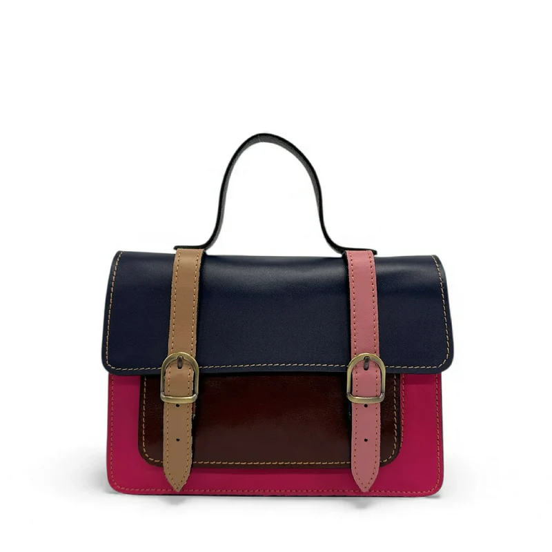 Sac à main en cuir lisse SAND ABSOLU Multicolore 5