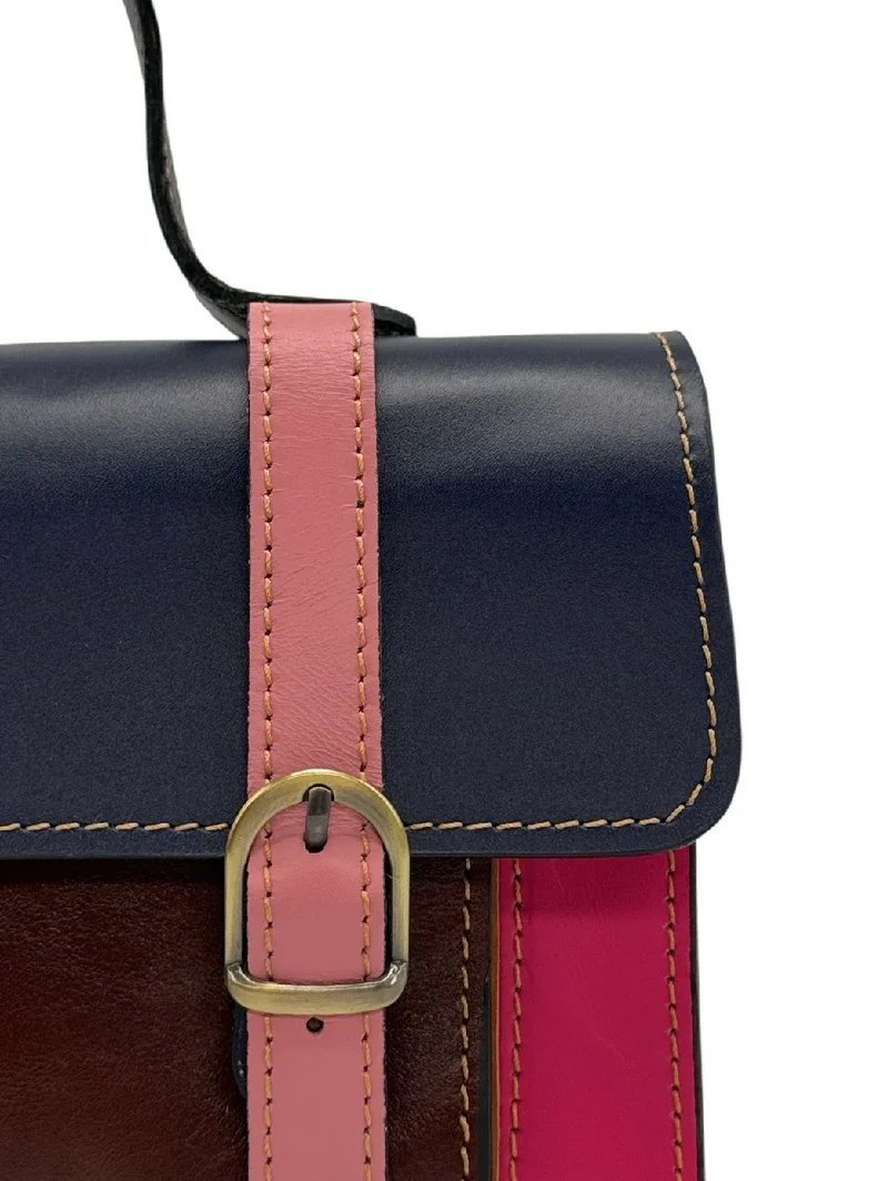 Sac à main en cuir lisse SAND ABSOLU Multicolore 5