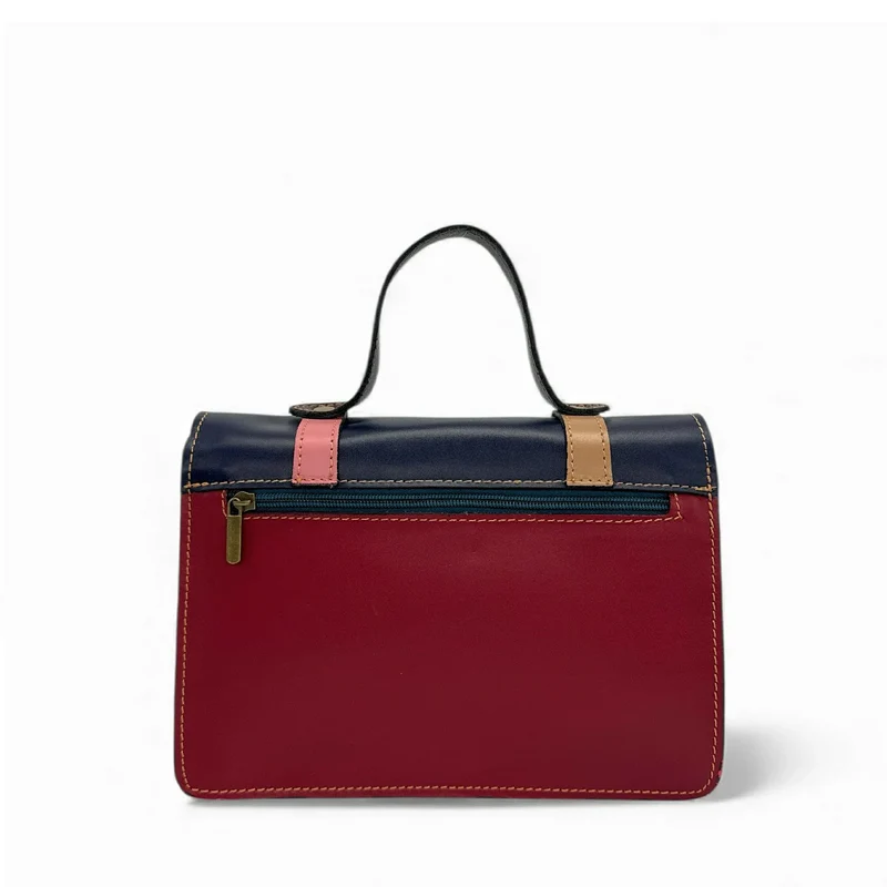 Sac à main en cuir lisse SAND ABSOLU Multicolore 5