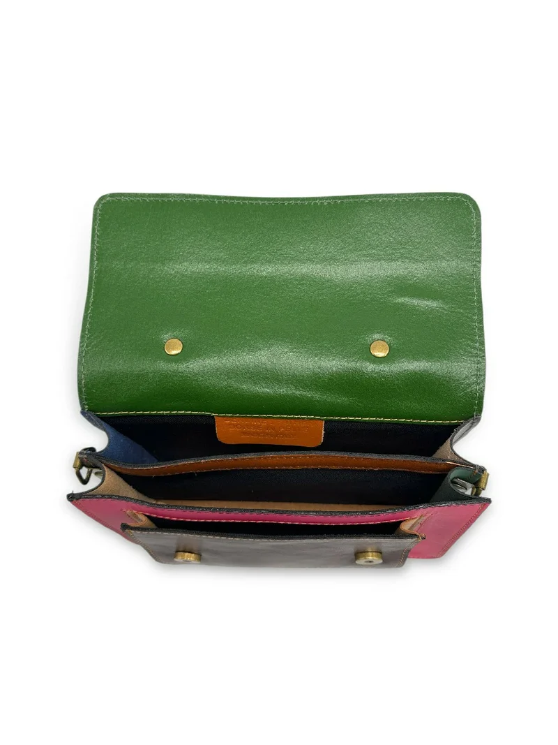 Sac à main en cuir lisse SAND ABSOLU Multicolore 5
