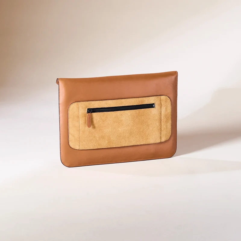 Housse pour ordinateur SCYLAS camel cognac