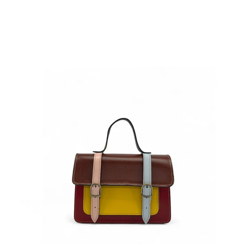 Sac à main en cuir lisse SAND ABSOLU Multicolore 2
