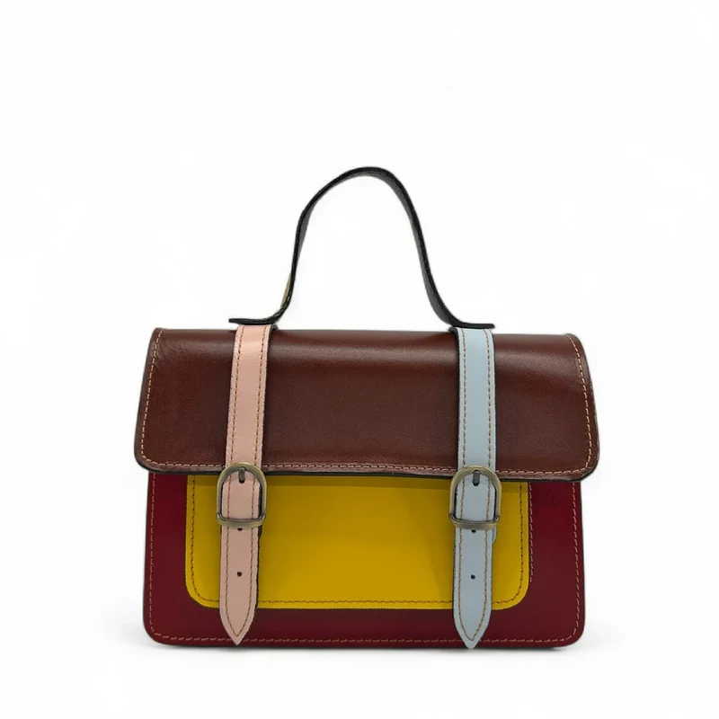 Sac à main en cuir lisse SAND ABSOLU Multicolore 2