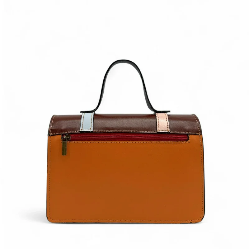 Sac à main en cuir lisse SAND ABSOLU Multicolore 2