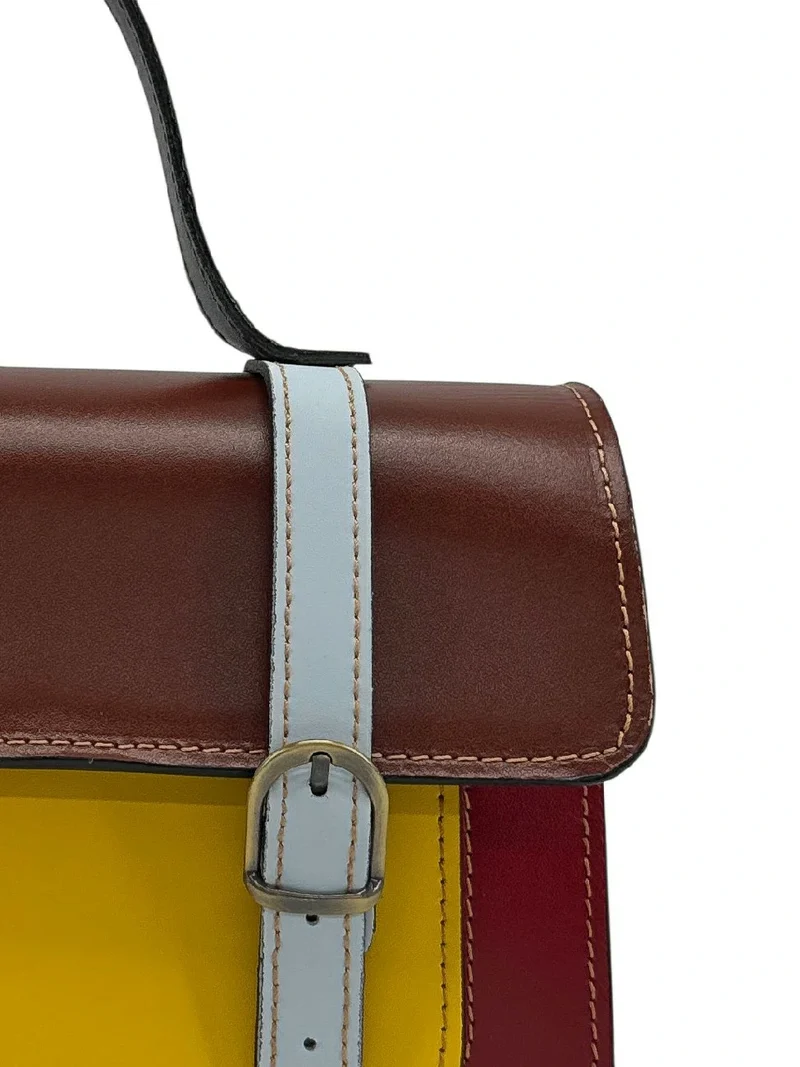 Sac à main en cuir lisse SAND ABSOLU Multicolore 2