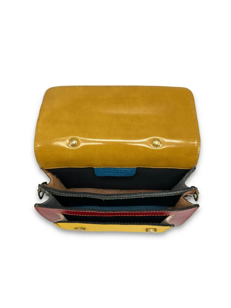 Sac à main en cuir lisse SAND ABSOLU Multicolore 2