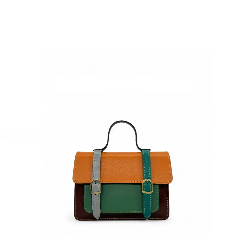 Sac à main en cuir lisse SAND ABSOLU Multicolore 1