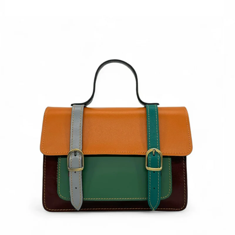 Sac à main en cuir lisse SAND ABSOLU Multicolore 1