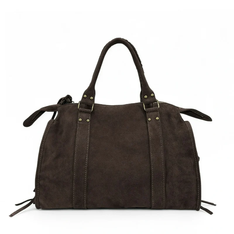 Sac à main en daim STORM SUEDE Marron cacao