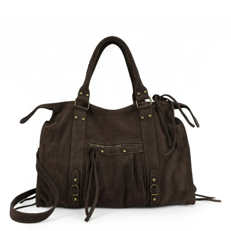 Sac à main en daim STORM SUEDE Marron cacao