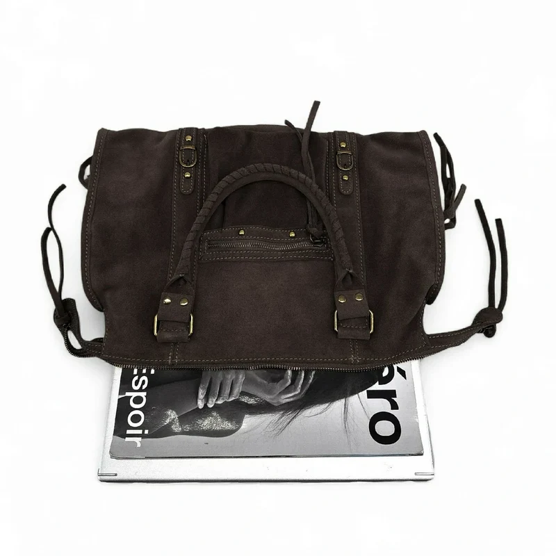 Sac à main en daim STORM SUEDE Marron cacao