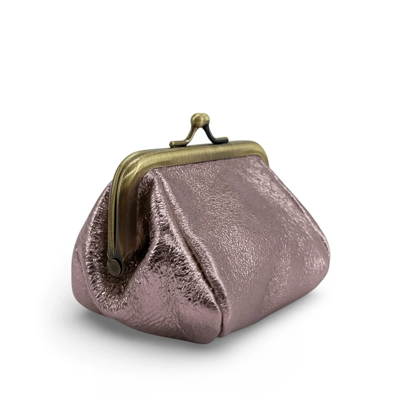 Pochette porte-monnaie en cuir irisé REINETTE Champagne irisé
