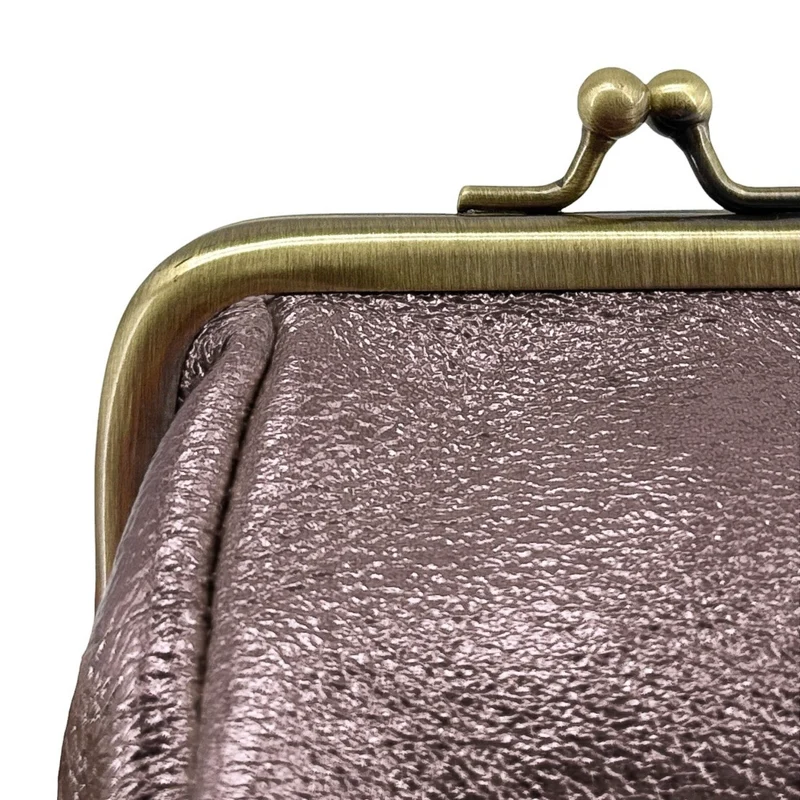 Pochette porte-monnaie en cuir irisé REINETTE Champagne irisé