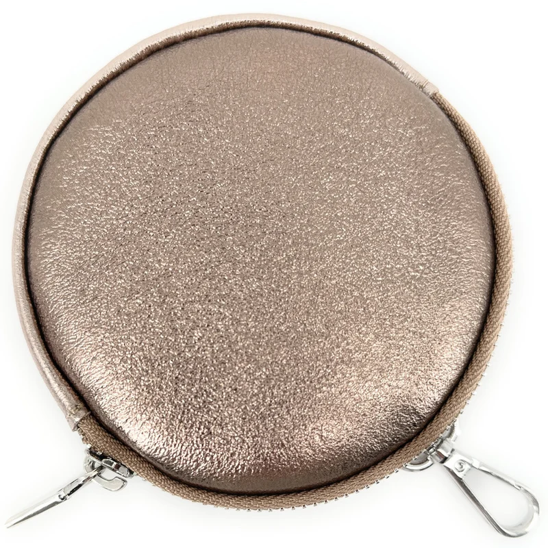 Porte monnaie en cuir irisé italien NEMO Champagne irisé