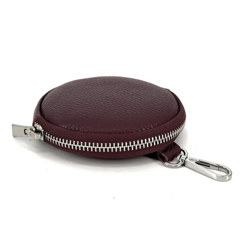Porte monnaie en cuir grainé italien NEMO Bordeaux