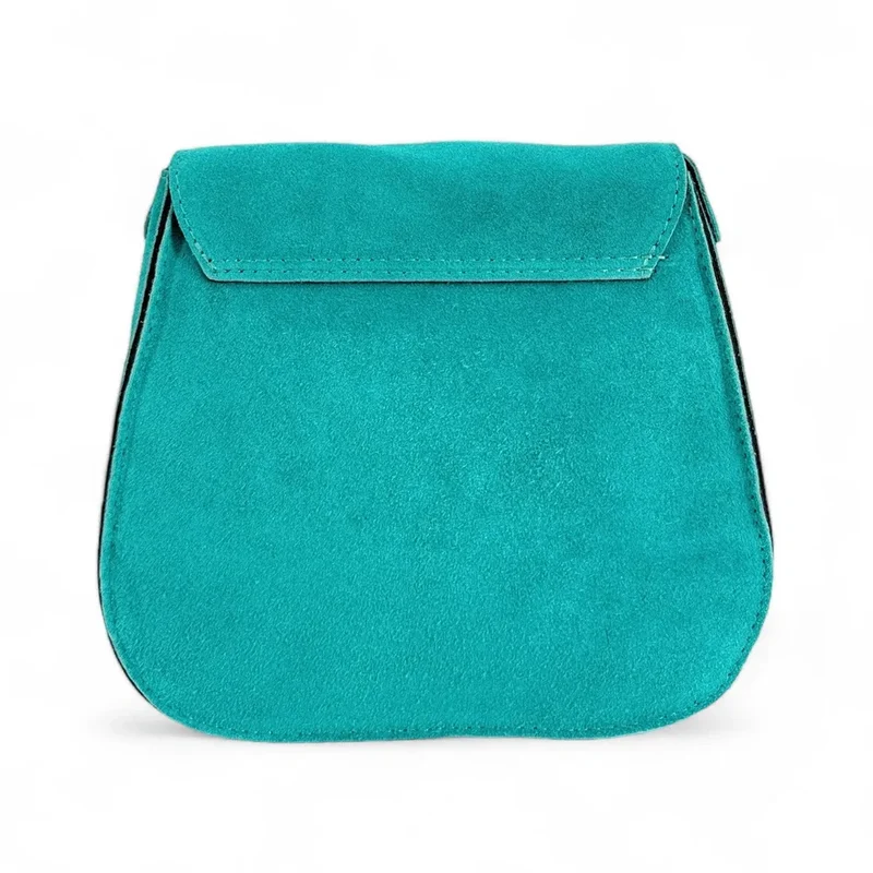Sac bandoulière en daim PACHUCA Bleu turquoise