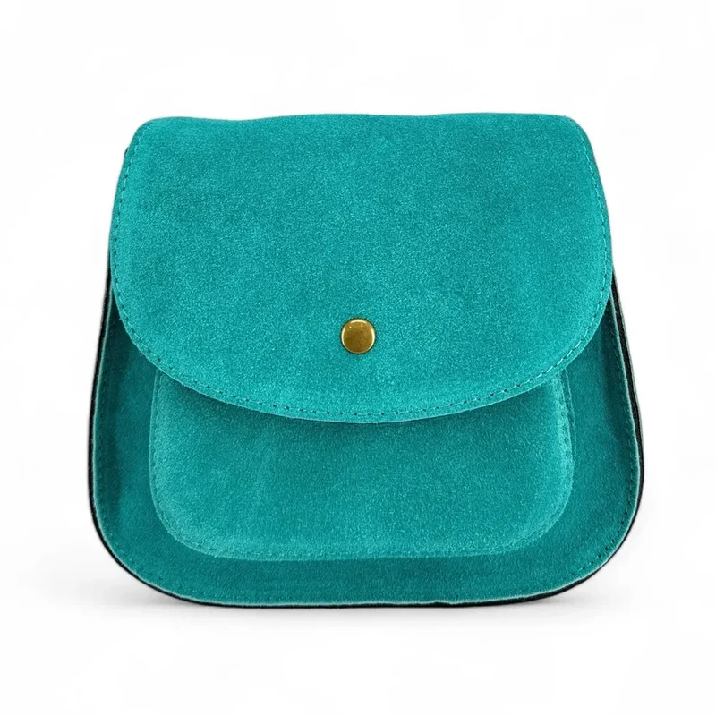 Sac bandoulière en daim PACHUCA Bleu turquoise