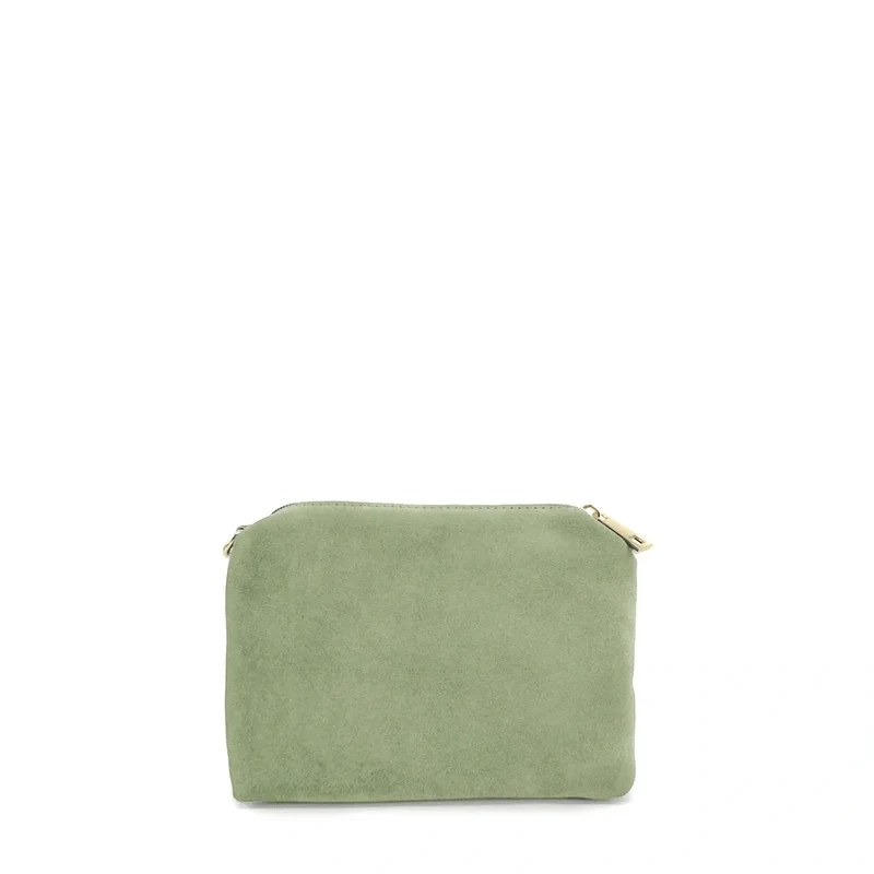 Sac à main en daim CHARLOTTE Vert pastel