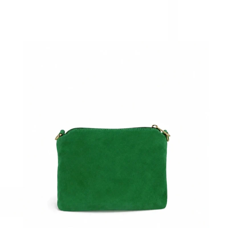 Sac à main en daim CHARLOTTE Vert anglais