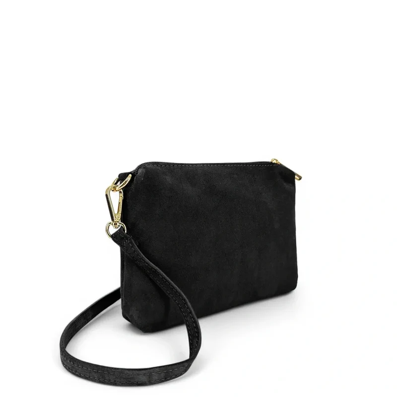 Sac à main en daim CHARLOTTE Noir