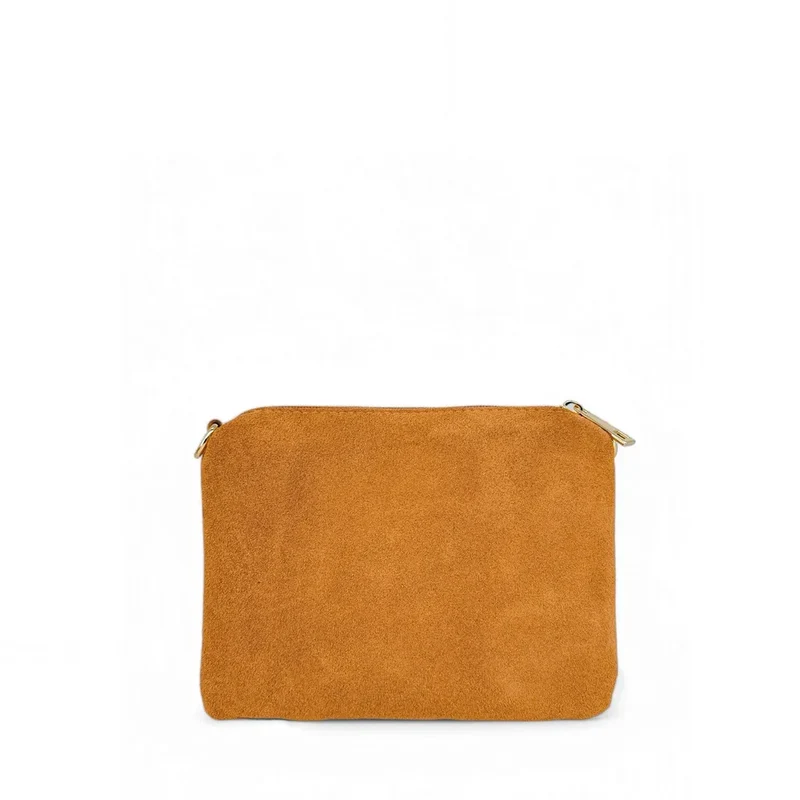 Sac à main en daim CHARLOTTE Camel clair