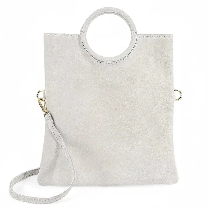 Sac à main en daim CHARLOTTE Off-white